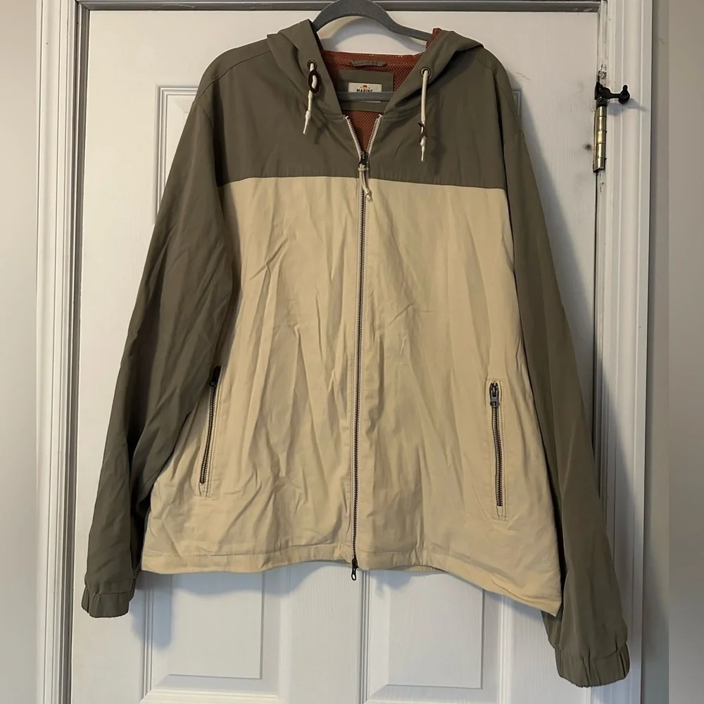 Marine Layer Dawson Stretch Twill Hooded Windbreaker Jacket